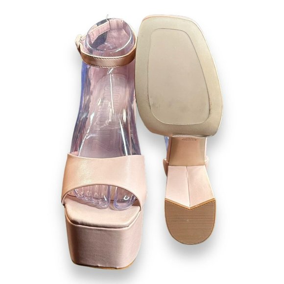 SCHUTZ LENNE LEATHER PLATFORM SANDALS WOMENS SIZE 8.5 New - Picture 7 of 8